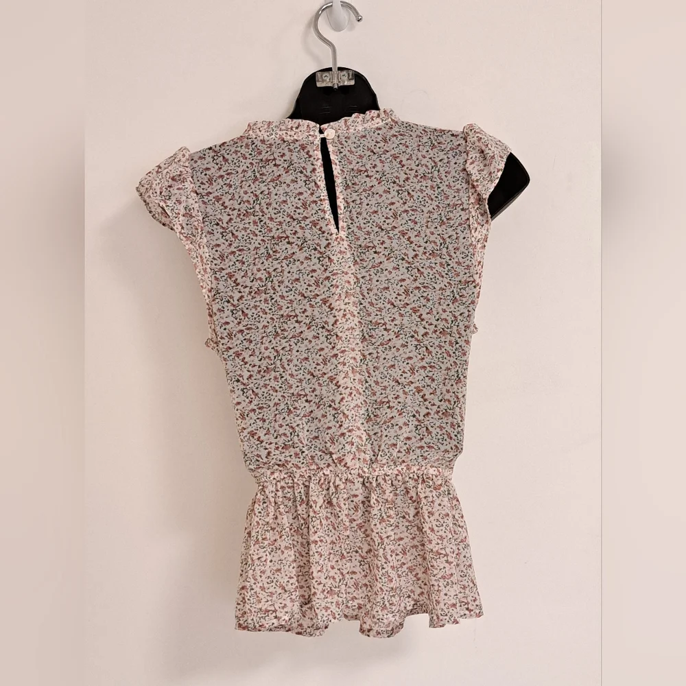 Promesa Floral BOHO Praire Chic Smocked Sleeveless Blouse Misses Size Small - Picture 6 of 7